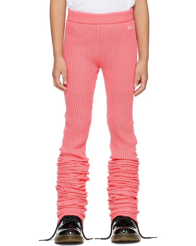 Doublet Kids Pink Loose Socks Leggings Pink