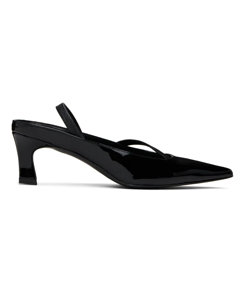 Justine Clenquet Black Sofia Slingback Heels Black