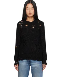 R13 Black Grunge Sweater Black