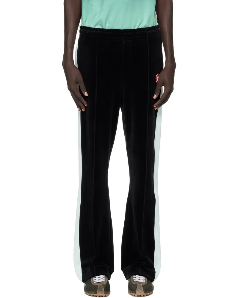 Casablanca Paris Black Velour Track Pants Black