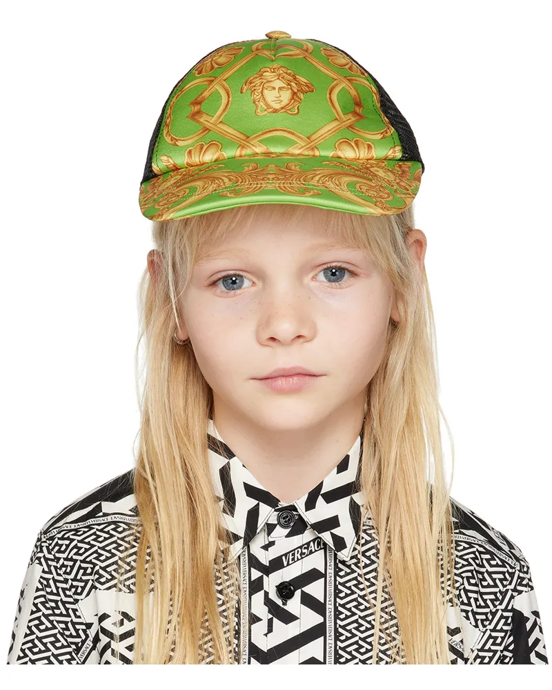 Versace Kids Green Heritage Cap 5y250