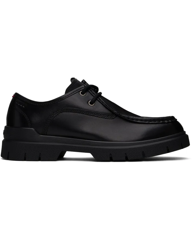 HUGO BOSS Black Double Stitching Derbys 001-black