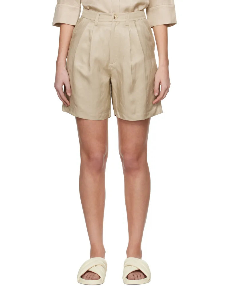 Anine Bing Taupe Carrie Shorts Taupe
