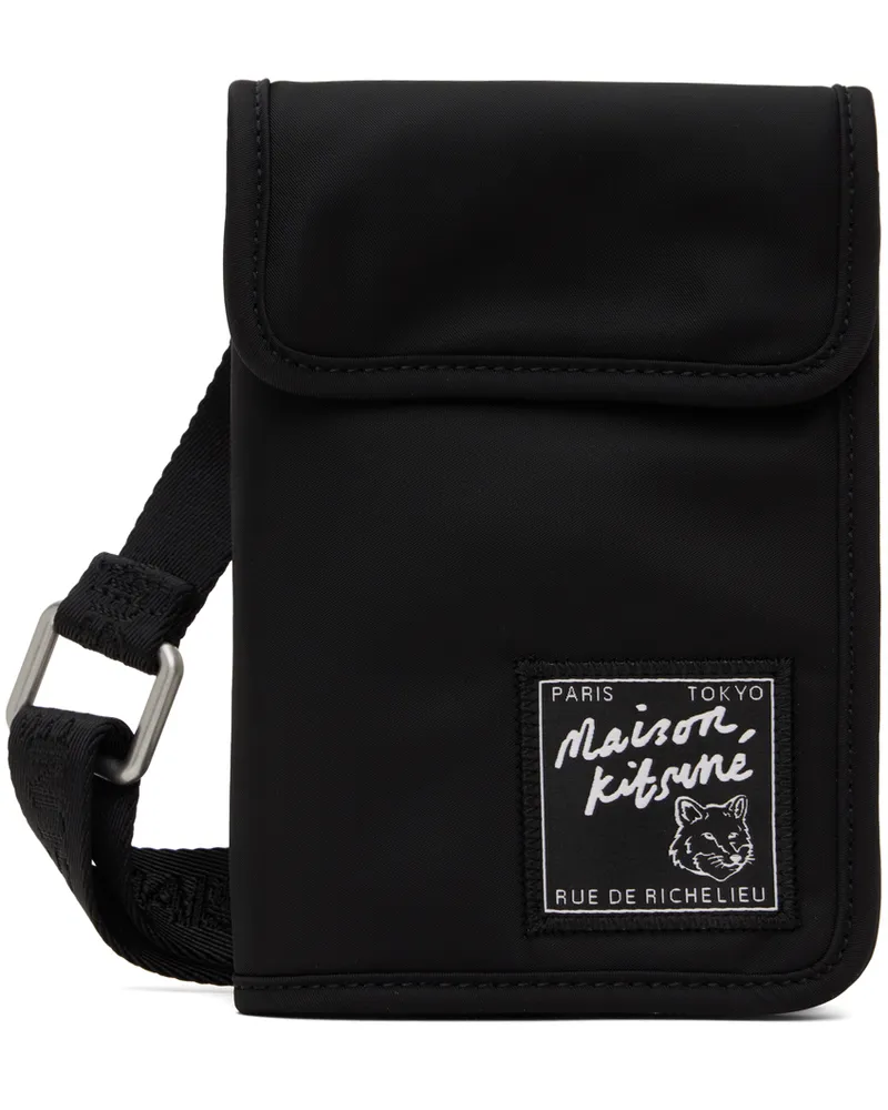Kitsuné Black 'The Traveller' Neck Pouch P199