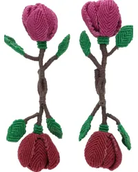 CHOPOVA LOWENA SSENSE Exclusive Multicolor Rose Earrings Hot