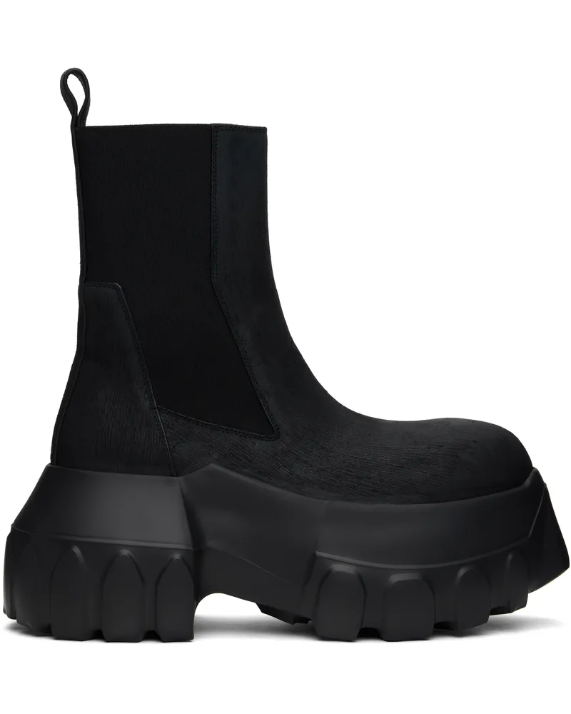 Rick Owens Black Hollywood Beatle Mega Tractor Chelsea Boots 99