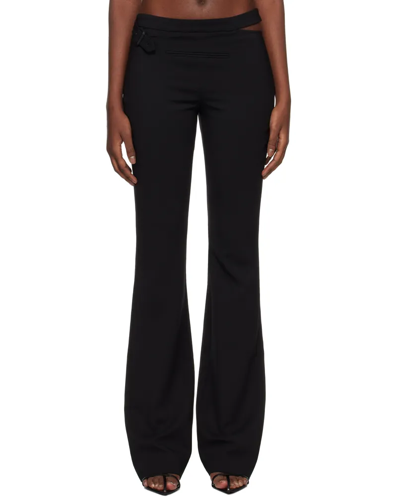 Courrèges Black Tailored Slash Trousers 9999