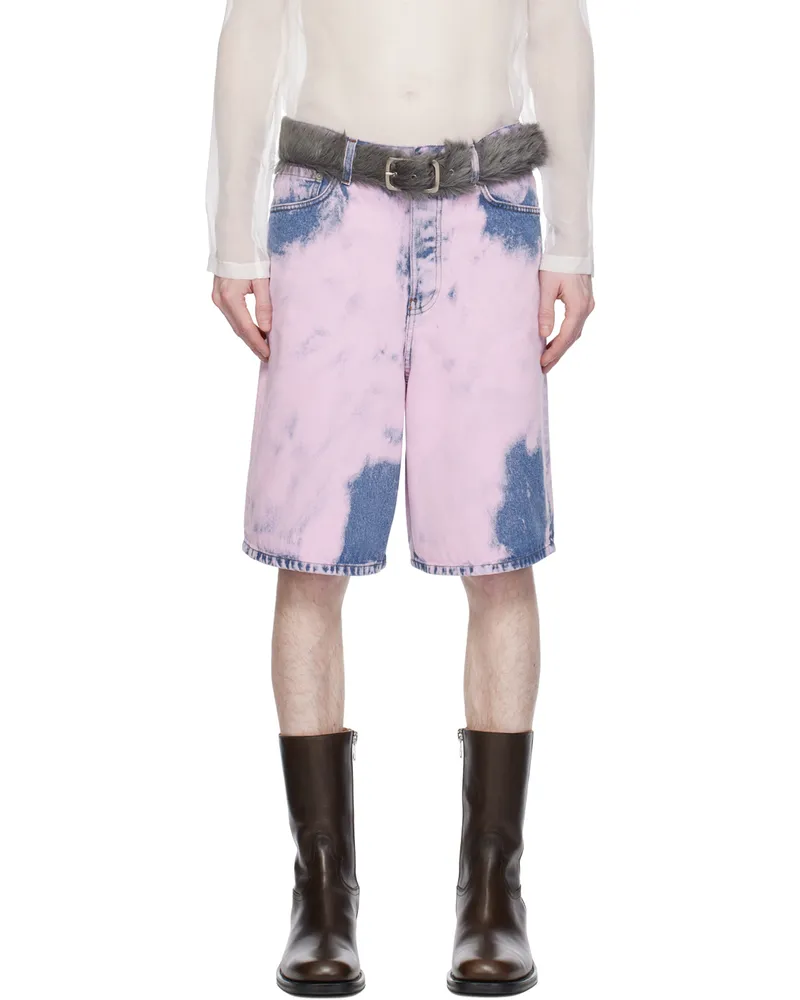 Dries van Noten Pink Garment-Dyed Denim Shorts 305