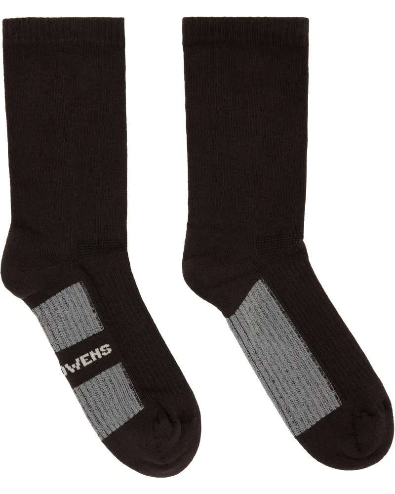 Rick Owens Gray Concordians Glitter Socks 7808