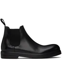 Marsèll Black Zucca Zeppa Beatle Chelsea Boots Black