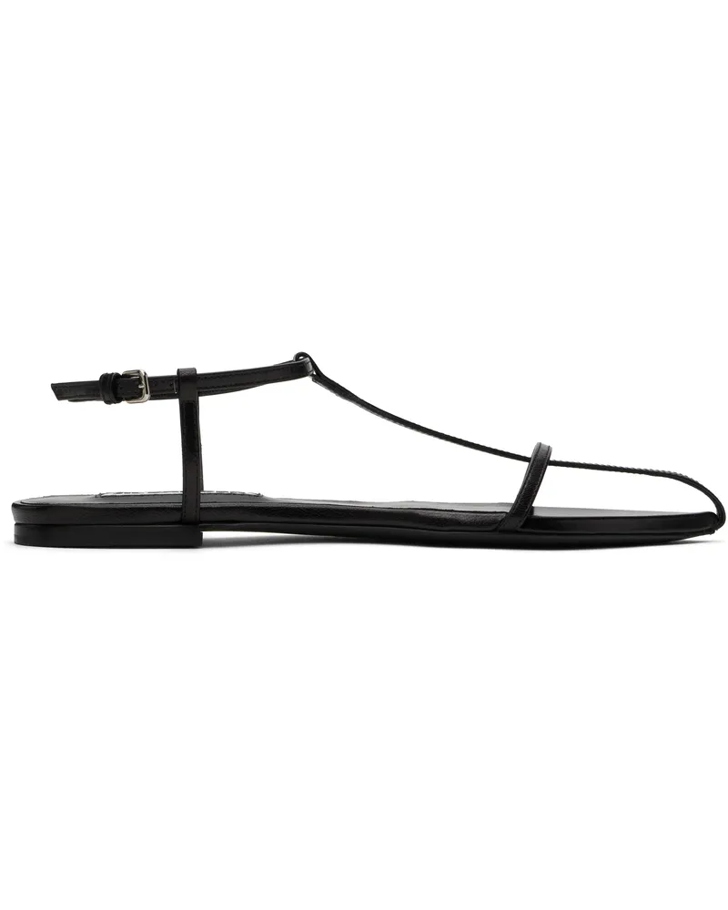 Jil Sander Black Pointed Toe Sandals 001