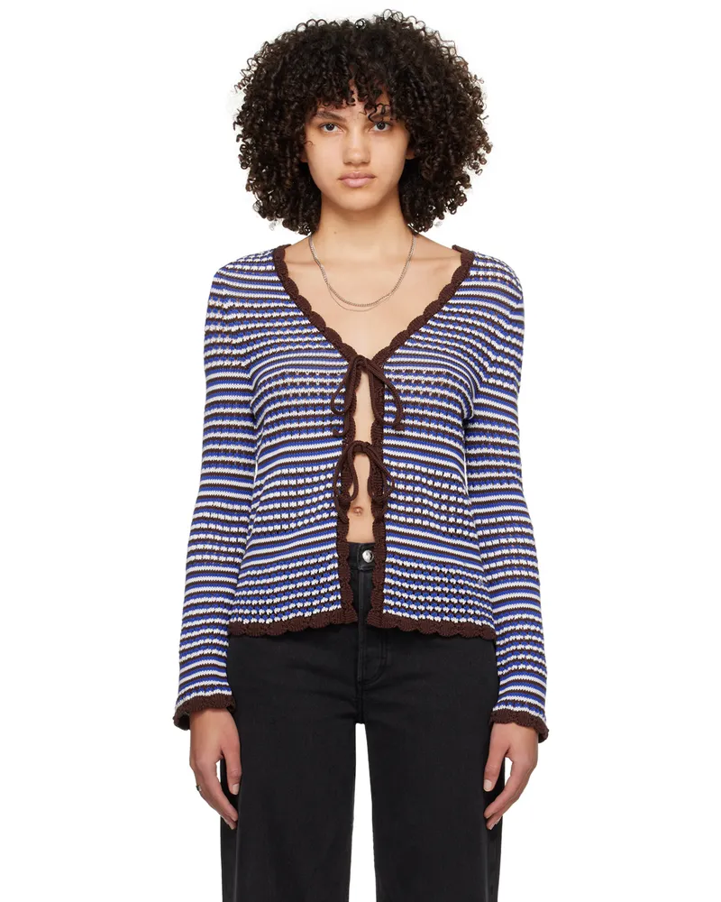 A.P.C. Blue & Brown Manae Cardigan Caa