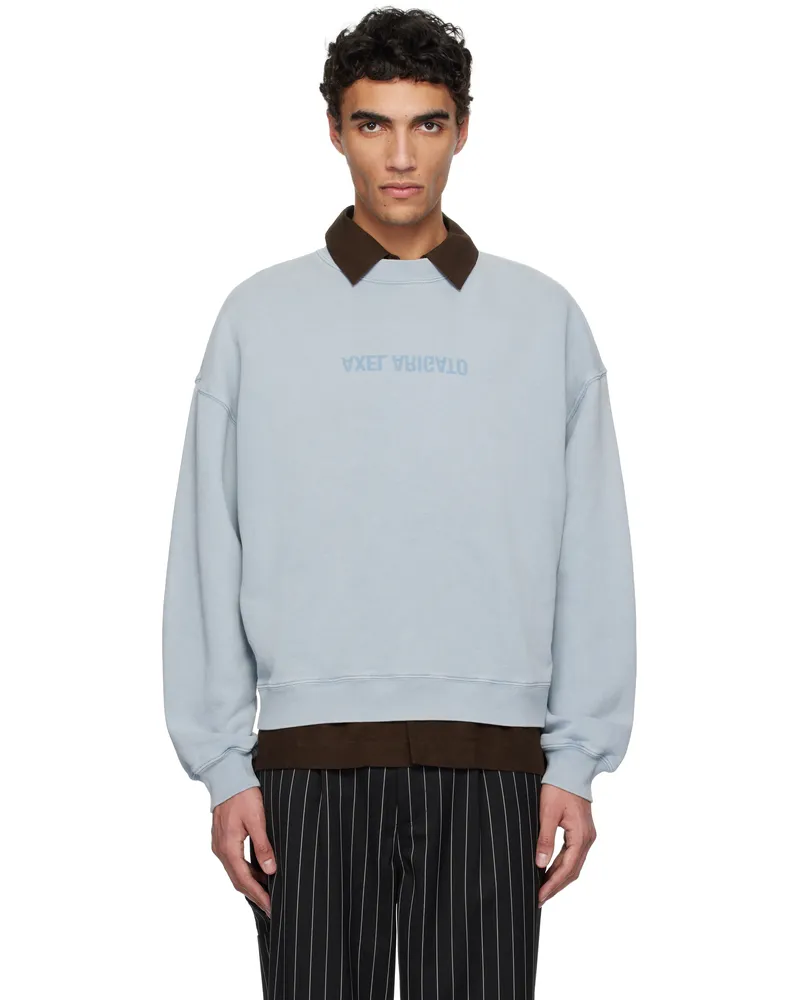 Axel Arigato Blue Distort Washed Sweatshirt Steel