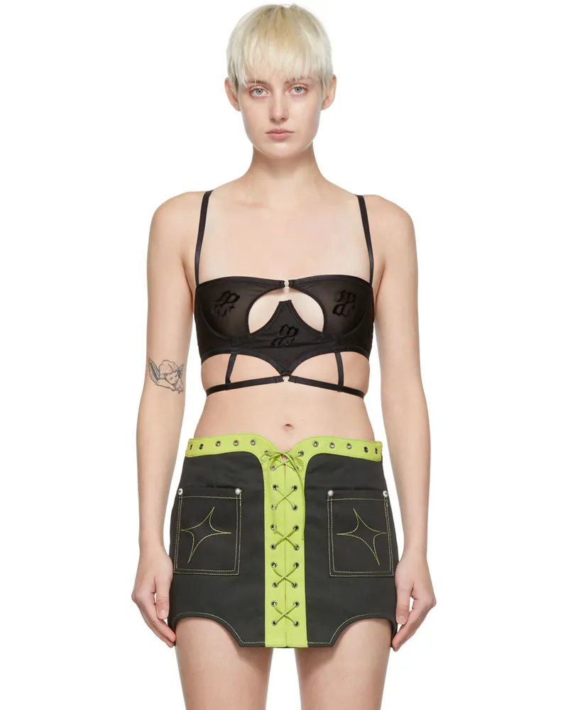DIDU Black Polyester Bra Black