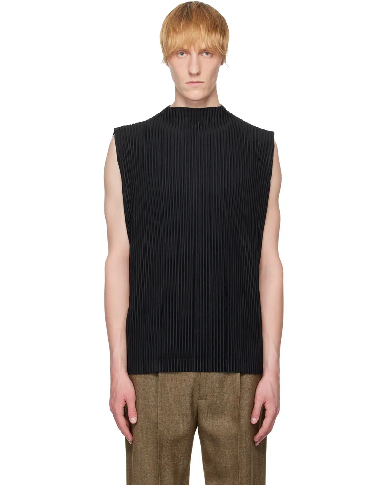 Issey Miyake Black Monthly Color April Tank Top 15-black
