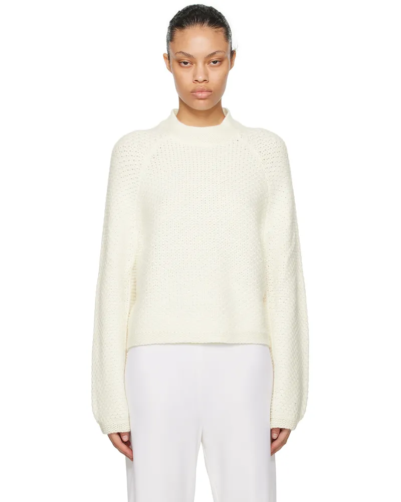 arch4 White Hull Cashmere Sweater Ivory