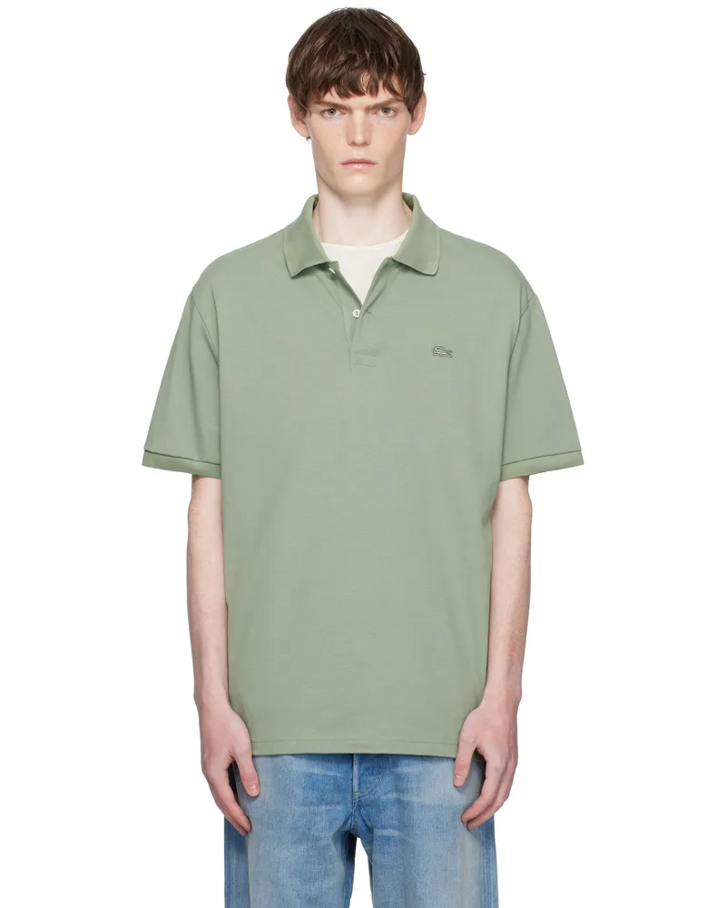 Lacoste Green Loose Fit Heavy Piqué Polo Thyme