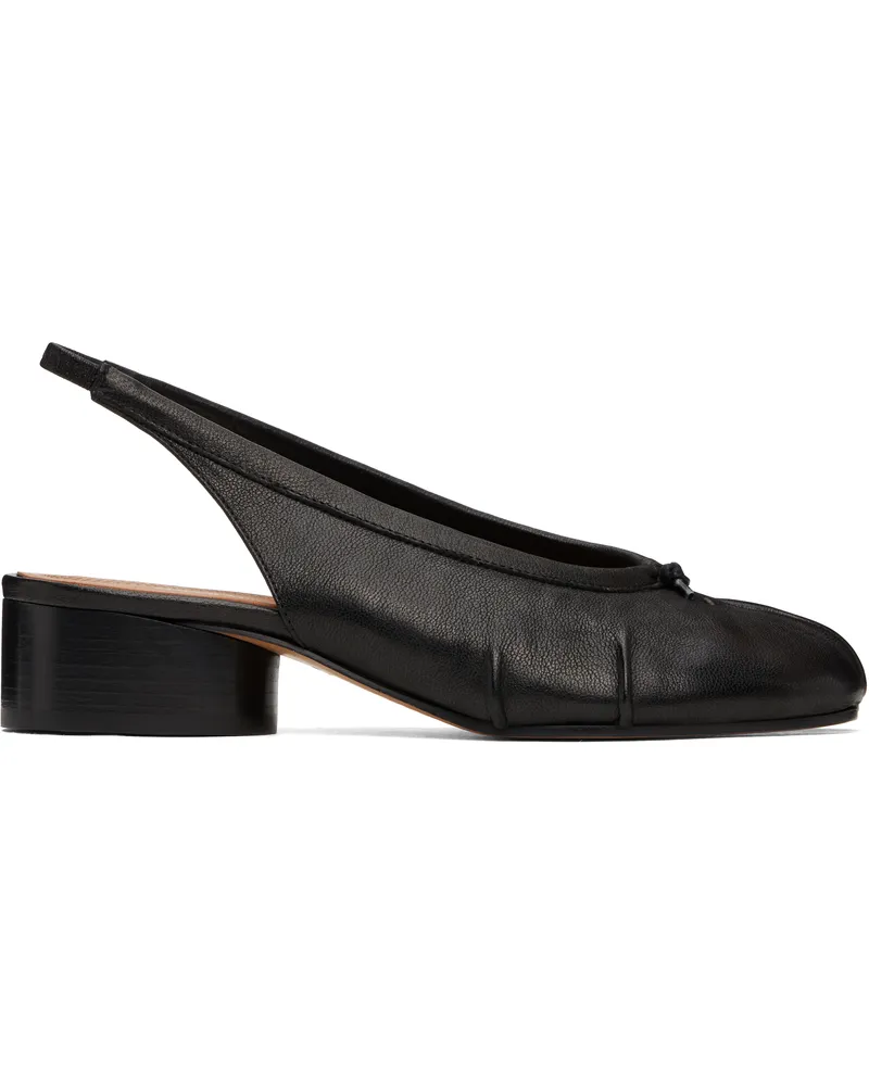 Maison Margiela Black Tabi New Ballerina Slingback Heels T8013