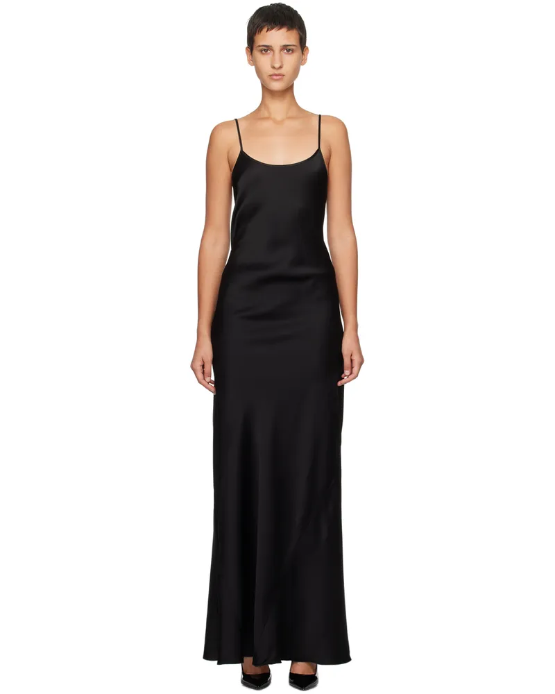 Victoria Beckham Black Fluid Maxi Dress Black