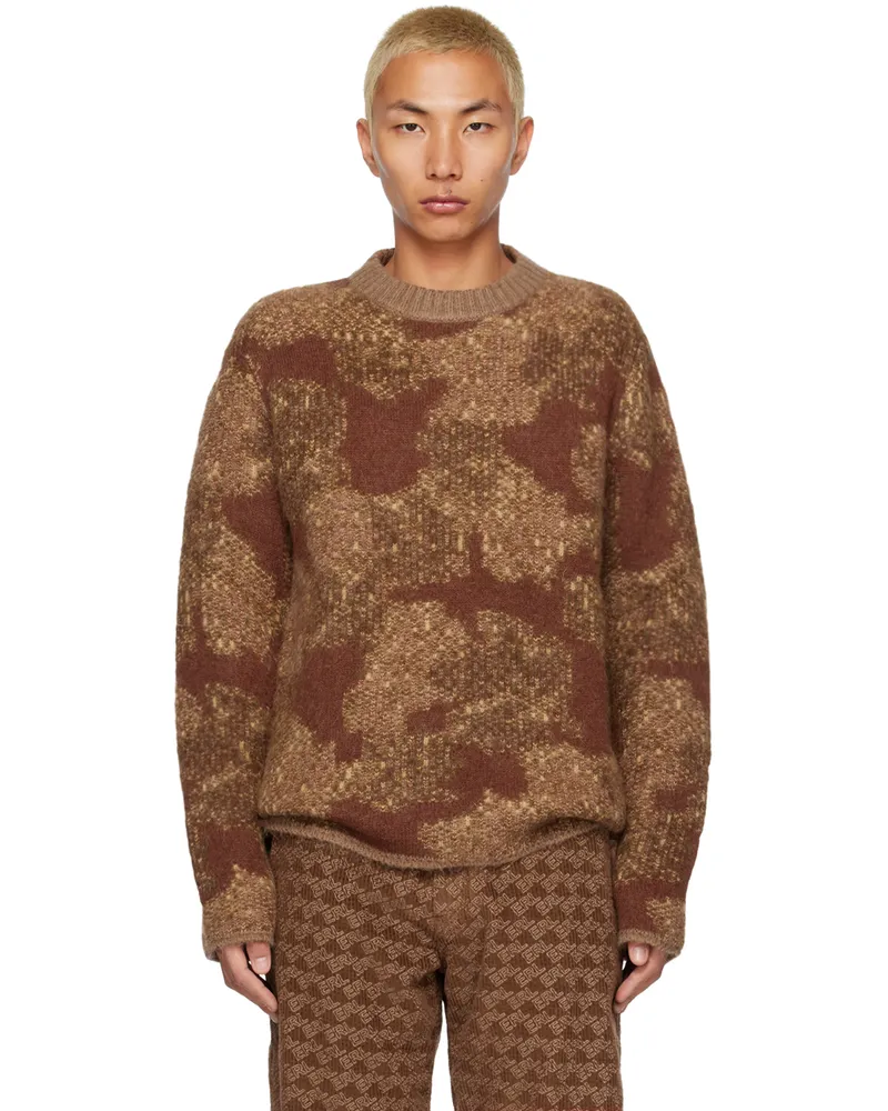 ERL Brown Jacquard Sweater Brown