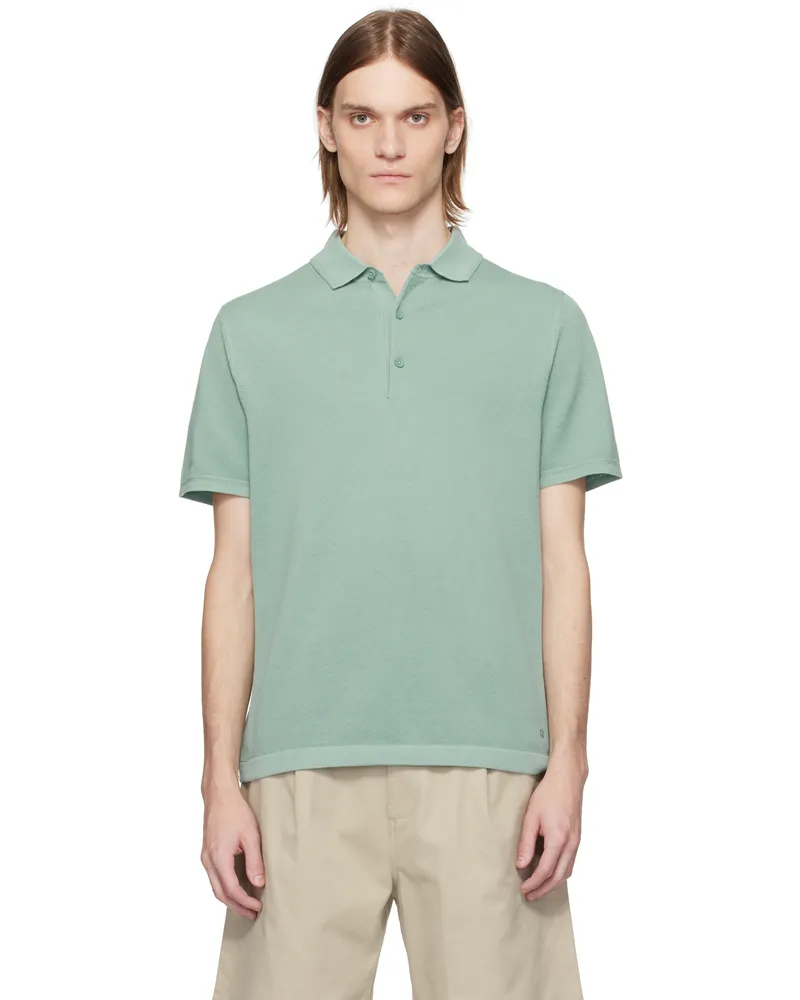 Reigning Champ Green Supima Pique Ace Polo Sage