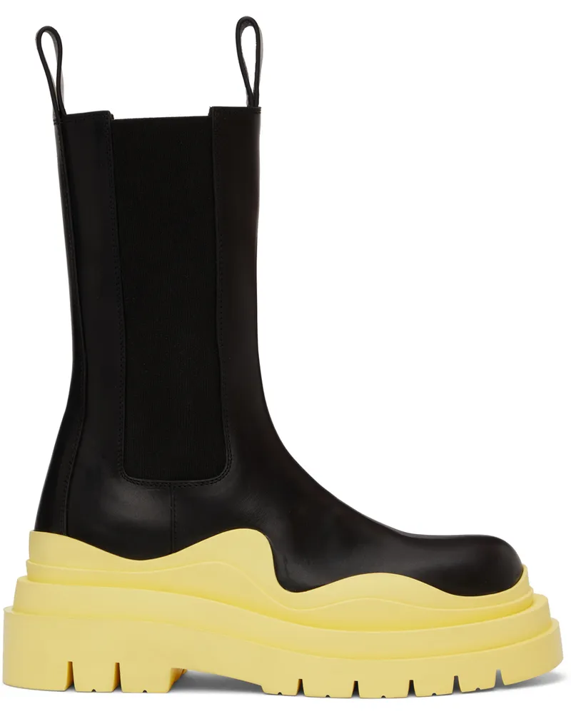 Bottega Veneta Black Tire Chelsea Boots 1335