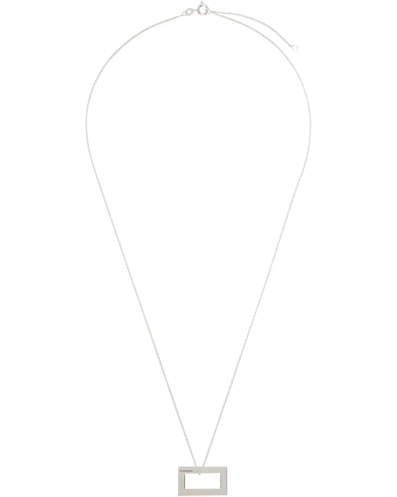 Le Gramme Le 3.4g Rectangle' Necklace Silver