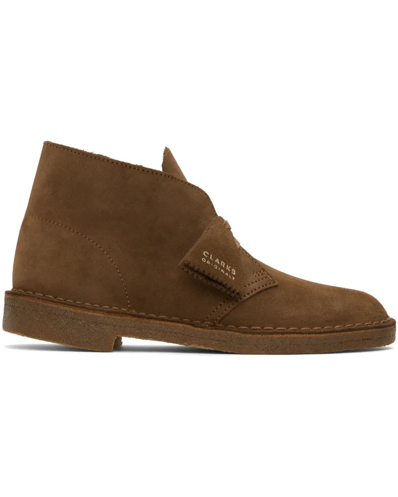 Clarks Brown Suede Desert Boots Cola