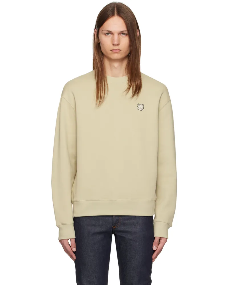 Kitsuné Beige Bold Fox Head Patch Sweatshirt P129