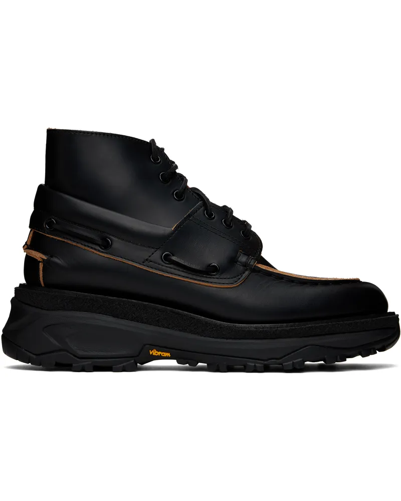 Sacai Black Boat Boots 001