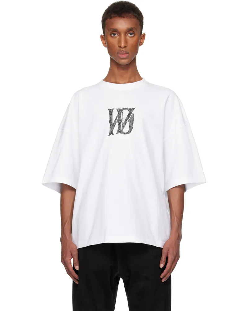 WE 11 DONE White Letter Logo Print T-shirt White