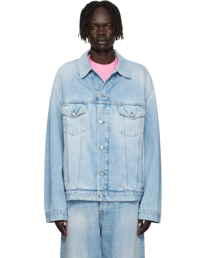 Acne Studios Blue Faded Denim Jacket 228