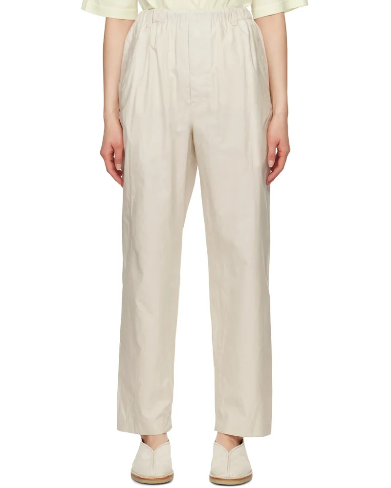 Christophe Lemaire Off-White Relaxed Trousers Light