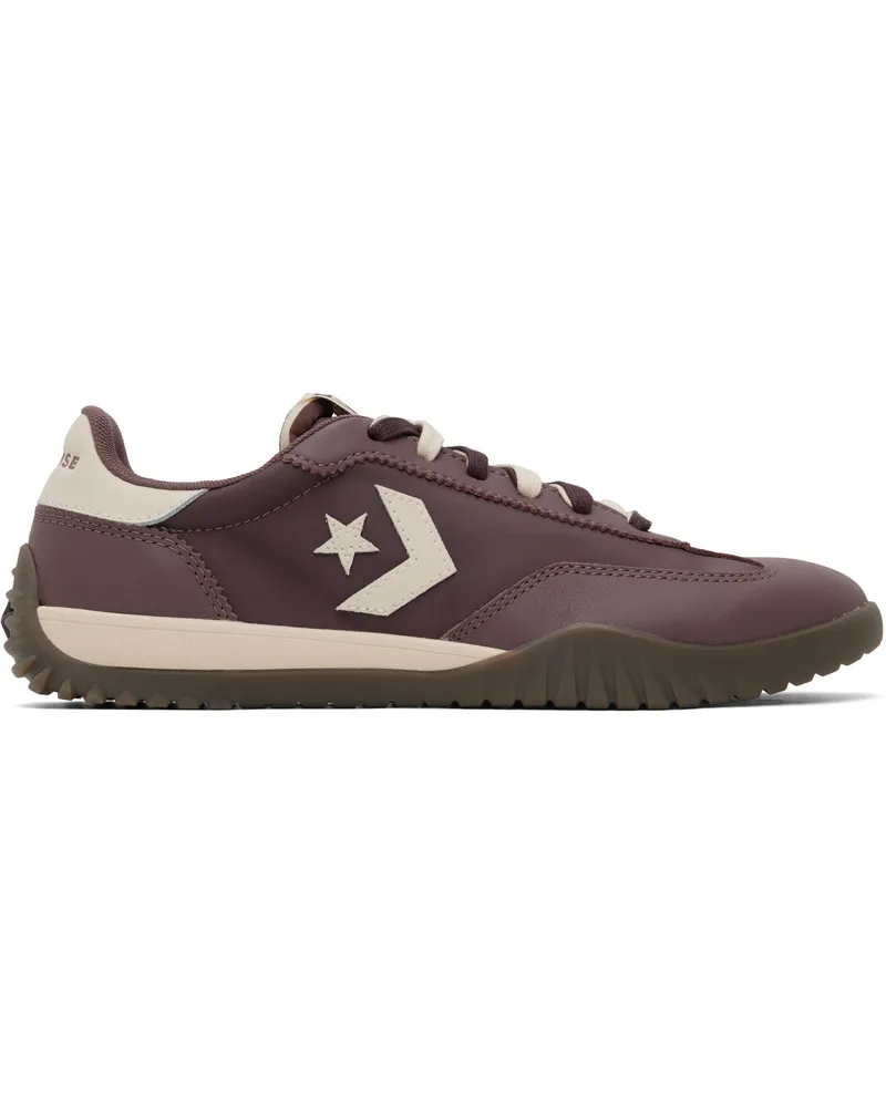 Converse Burgundy Run Star Nylon & Leather Sneakers Trail