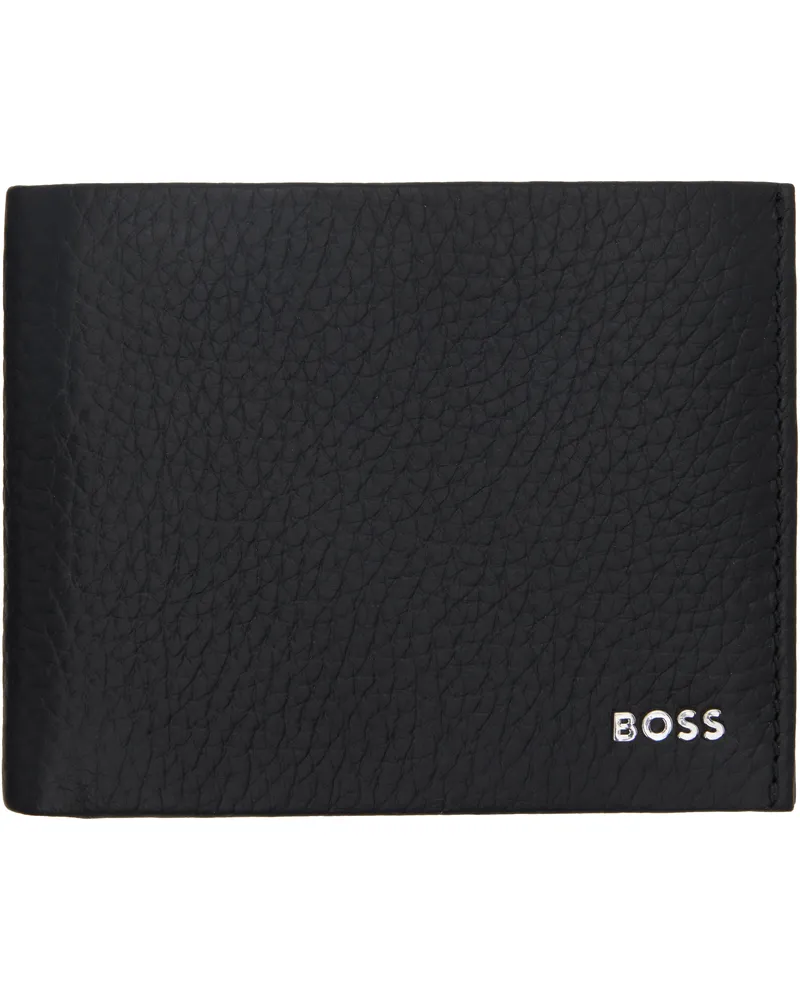 HUGO BOSS Black Leather Logo Lettering Wallet 001-black