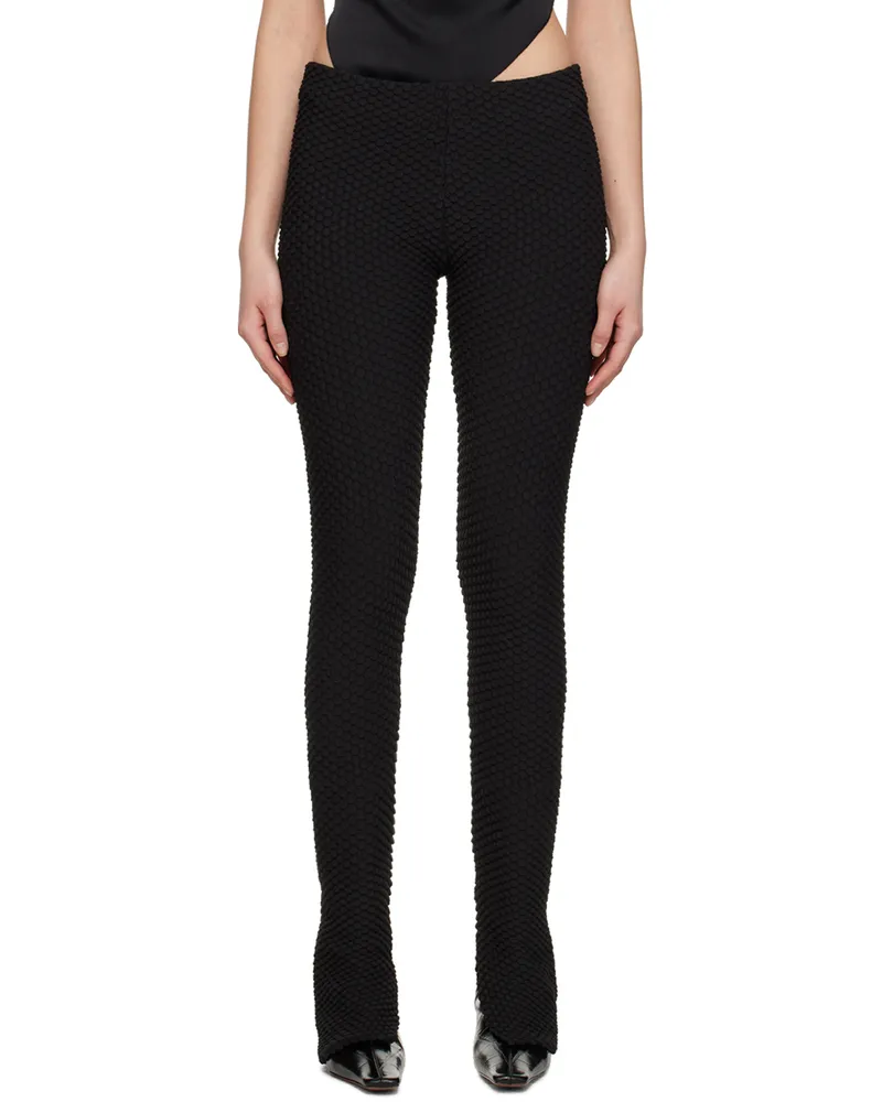 BEVZA Black Fish Scales Leggings Black
