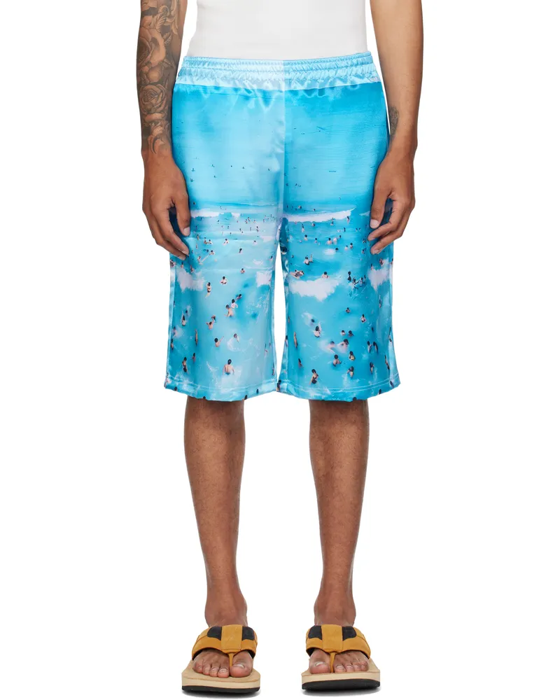 ABRA SSENSE Exclusive Blue Basketball Printed Shorts Print