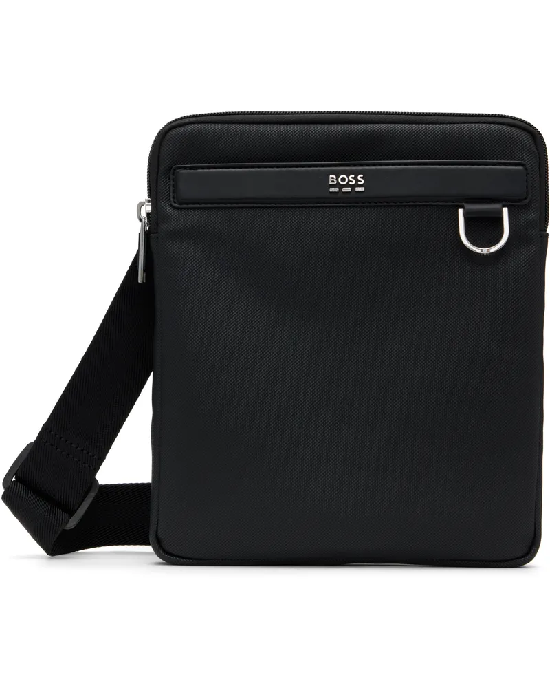 HUGO BOSS Black Smooth & Structured Reporter Bag 001-black