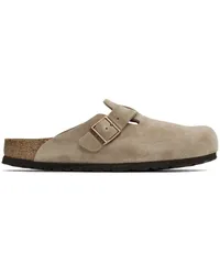 Birkenstock Taupe Regular Boston Soft Footbed Clogs Taupe