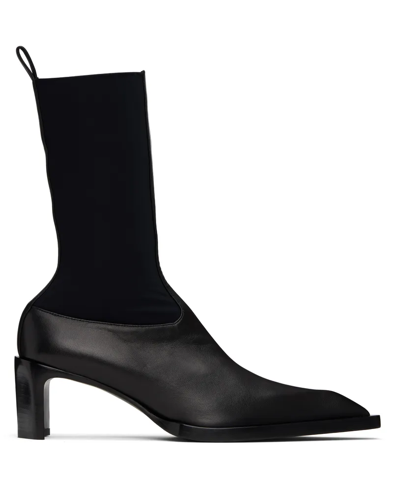 Jil Sander Black Ankle Boots 001