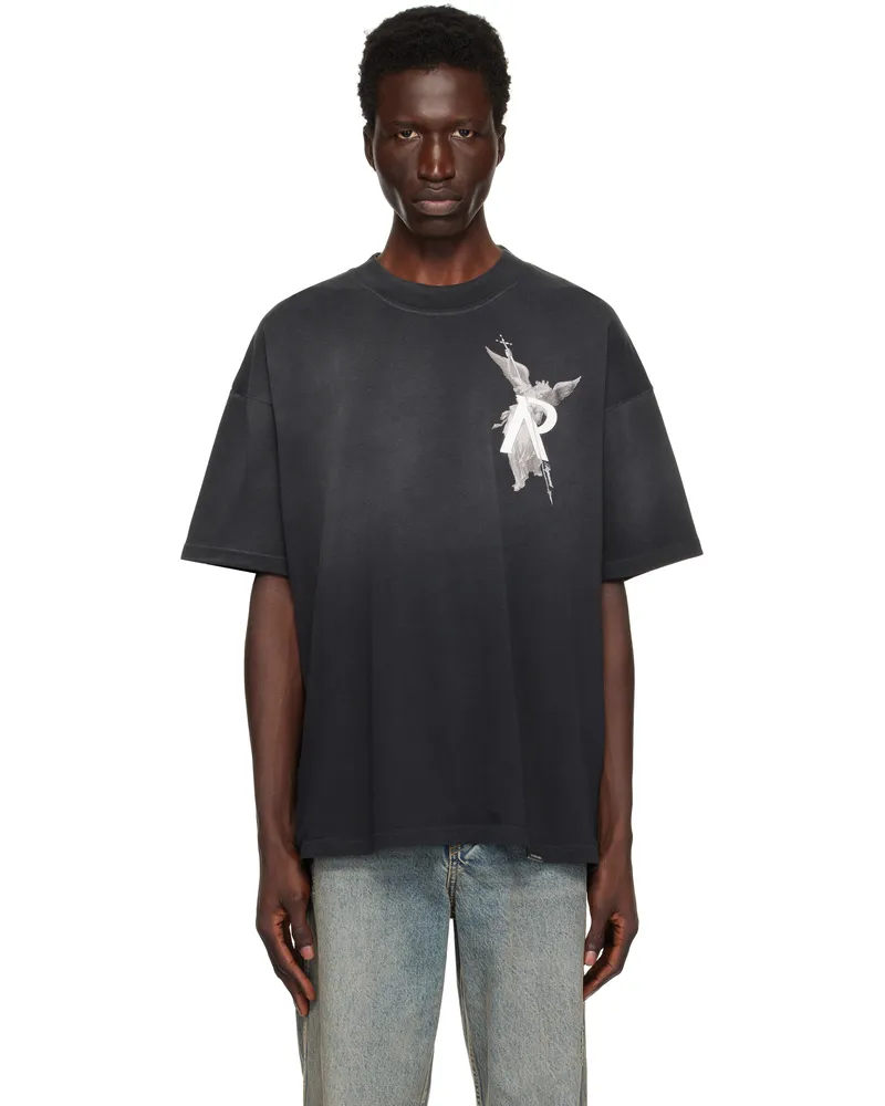 REPRESENT Black Archangel T-shirt Stained