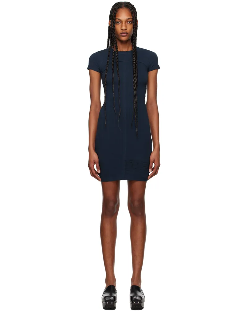 Eckhaus Latta Navy Shoveling Minidress Indigo