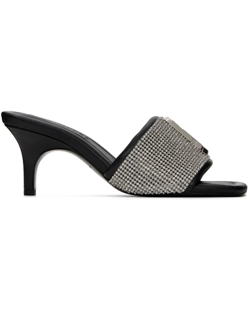 Marc Jacobs Black 'The Rhinestone J Marc' Heeled Sandals 965