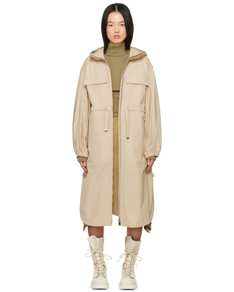 Moncler Beige Peronne Long Coat 20j