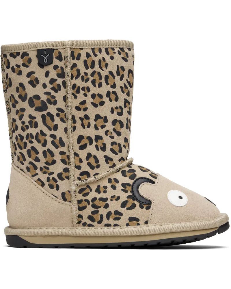 EMU Kids Tan Cheetah Boots Sand