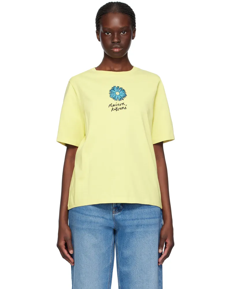 Kitsuné Yellow Floating Flower T-Shirt P726