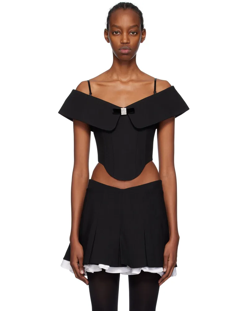 SHUSHU/TONG Black Off-The-Shoulder Camisole Ba100