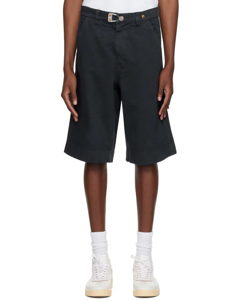 Objects IV Life Gray Garment-Dyed Shorts Anthracite