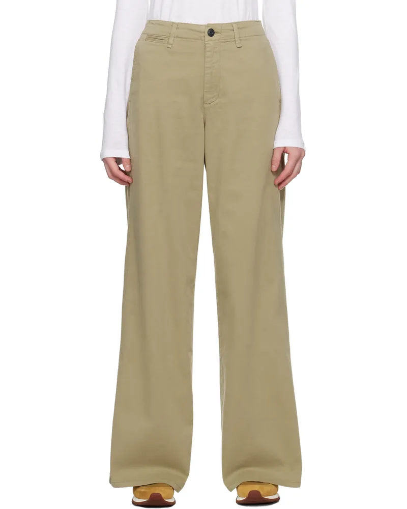 Rag & Bone Taupe Sofie Trousers Khaki