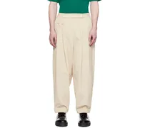 Beige Undyed Trousers